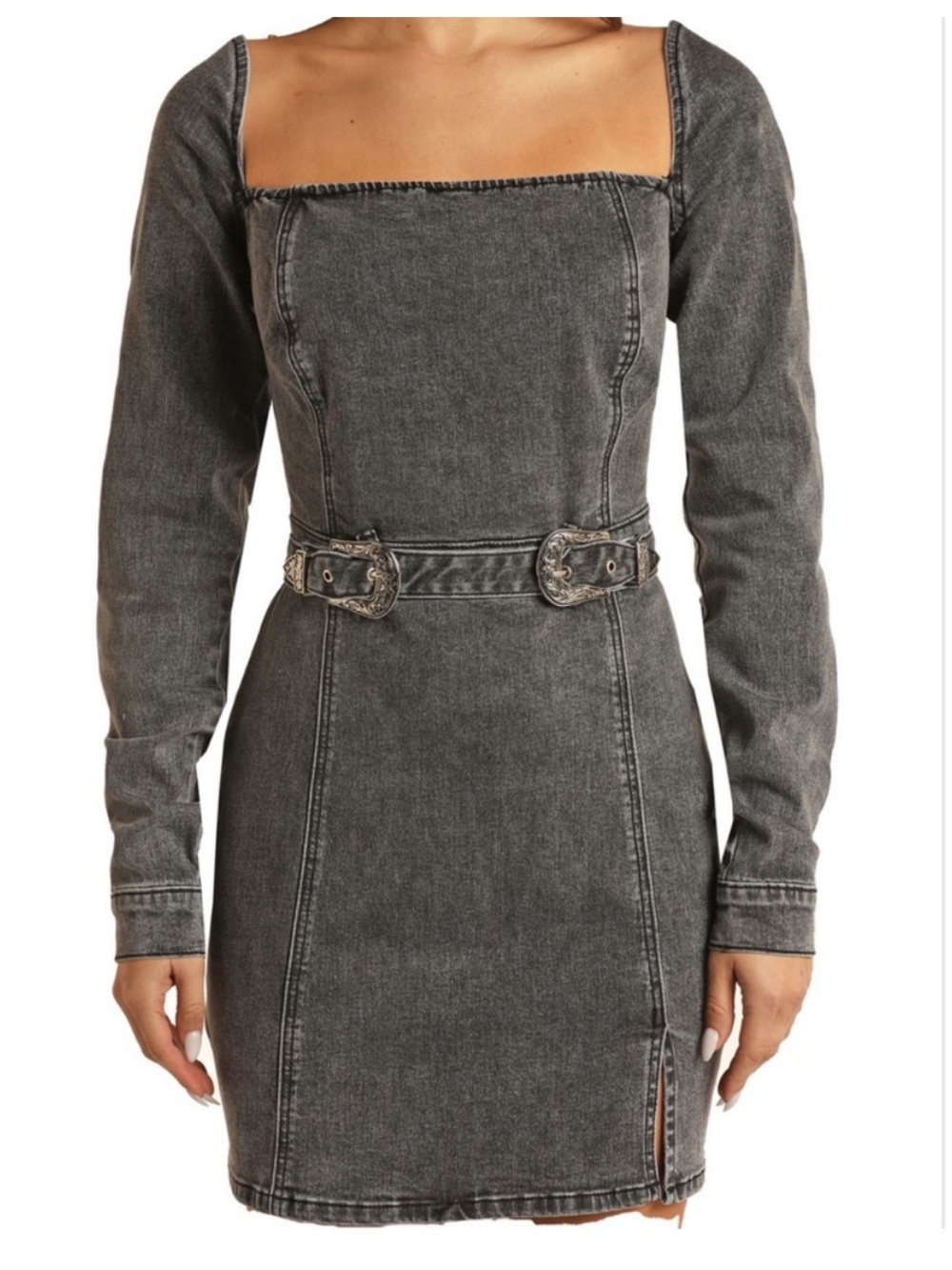 West Desperado Denim Dress with Buckle Detail